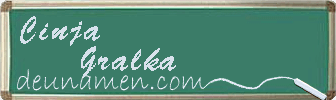 Cinja Gralka Visitenkarte